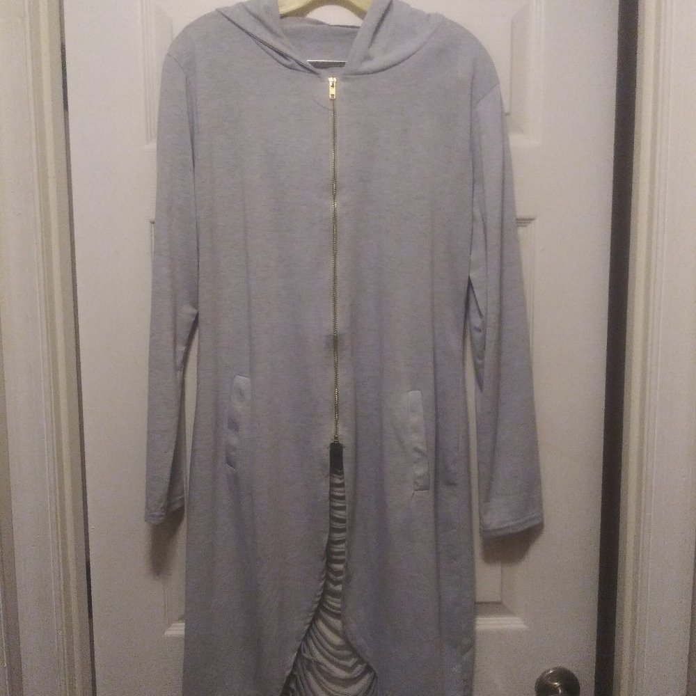 Long Ripped Hoodie Jacket